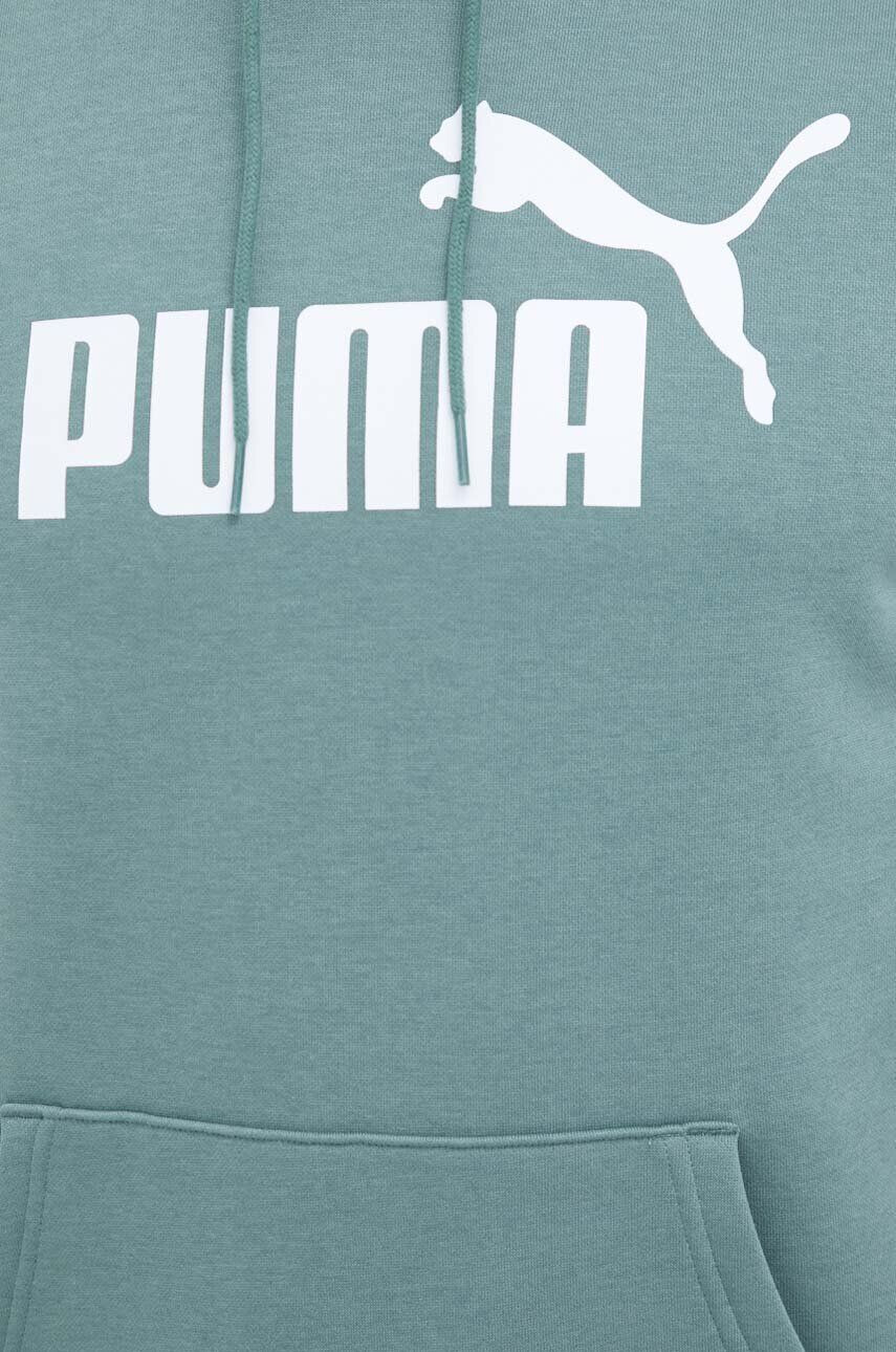 Puma bluza barbati culoarea verde cu glugă cu imprimeu - Pled.ro