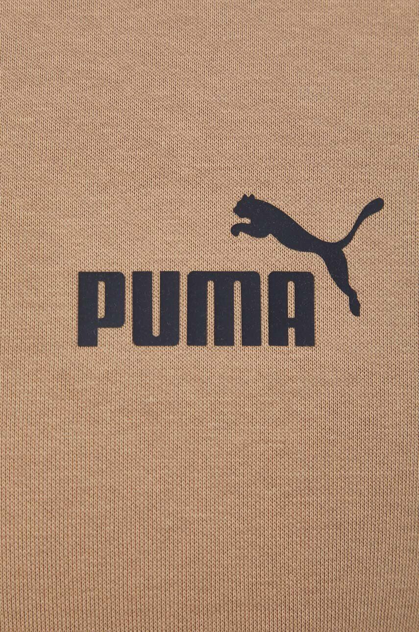 Puma bluza barbati culoarea bej cu imprimeu - Pled.ro