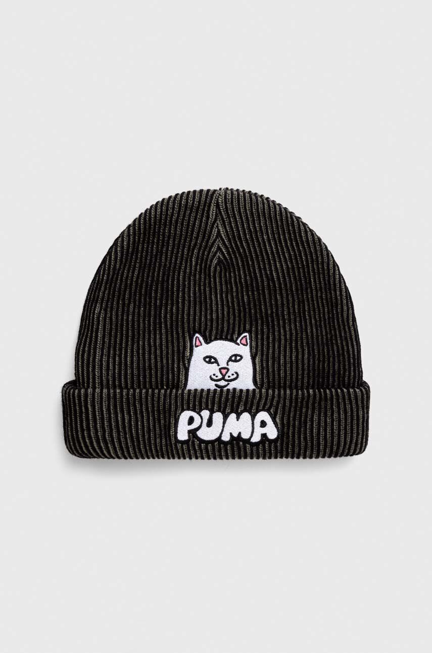 Puma caciula din amestec de lana x RIPNDIP culoarea negru - Pled.ro