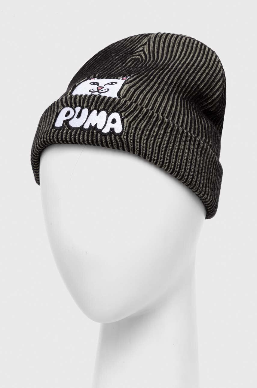 Puma caciula din amestec de lana x RIPNDIP culoarea negru - Pled.ro