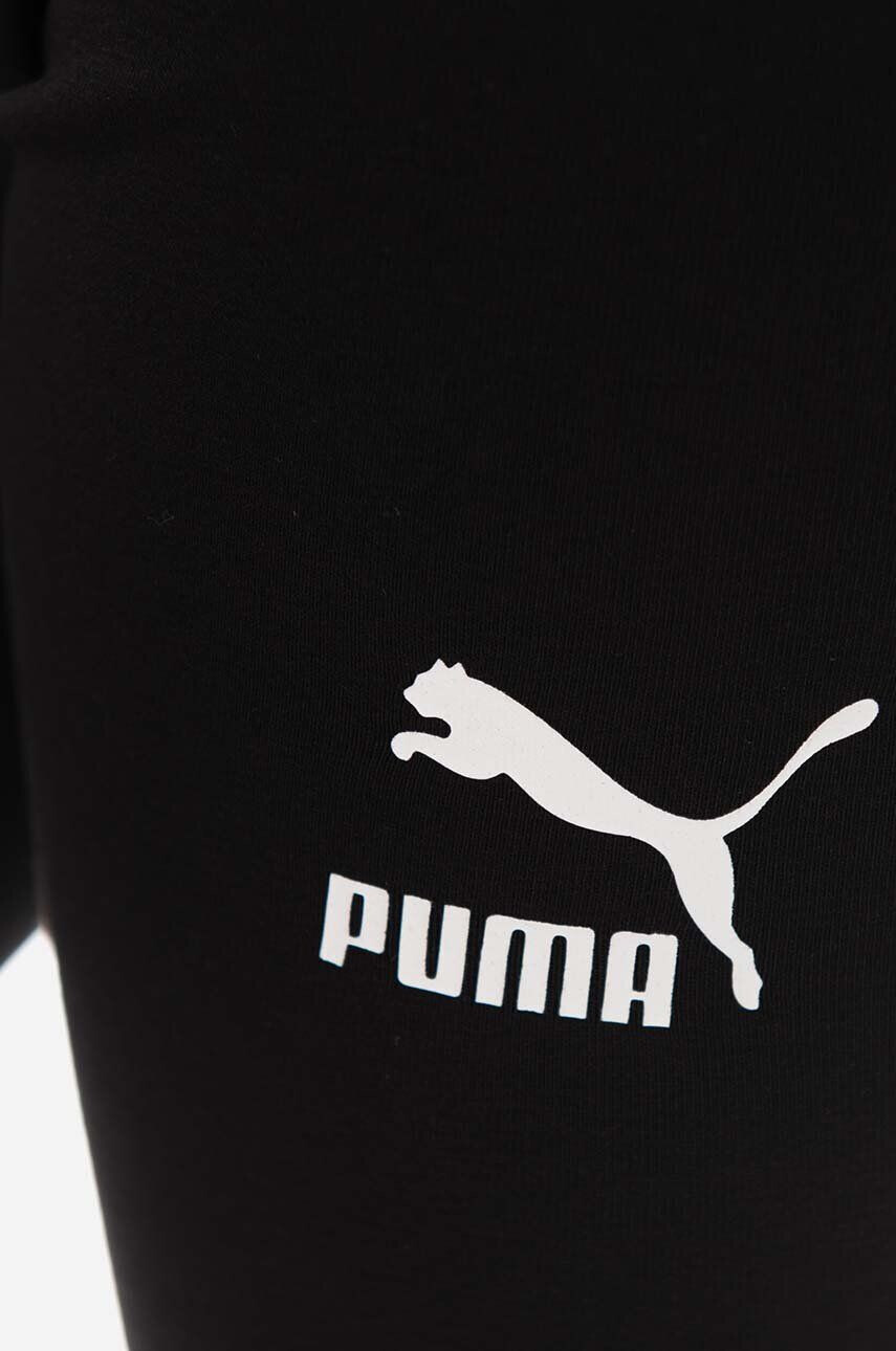 Puma colanti Classics femei culoarea negru cu imprimeu - Pled.ro