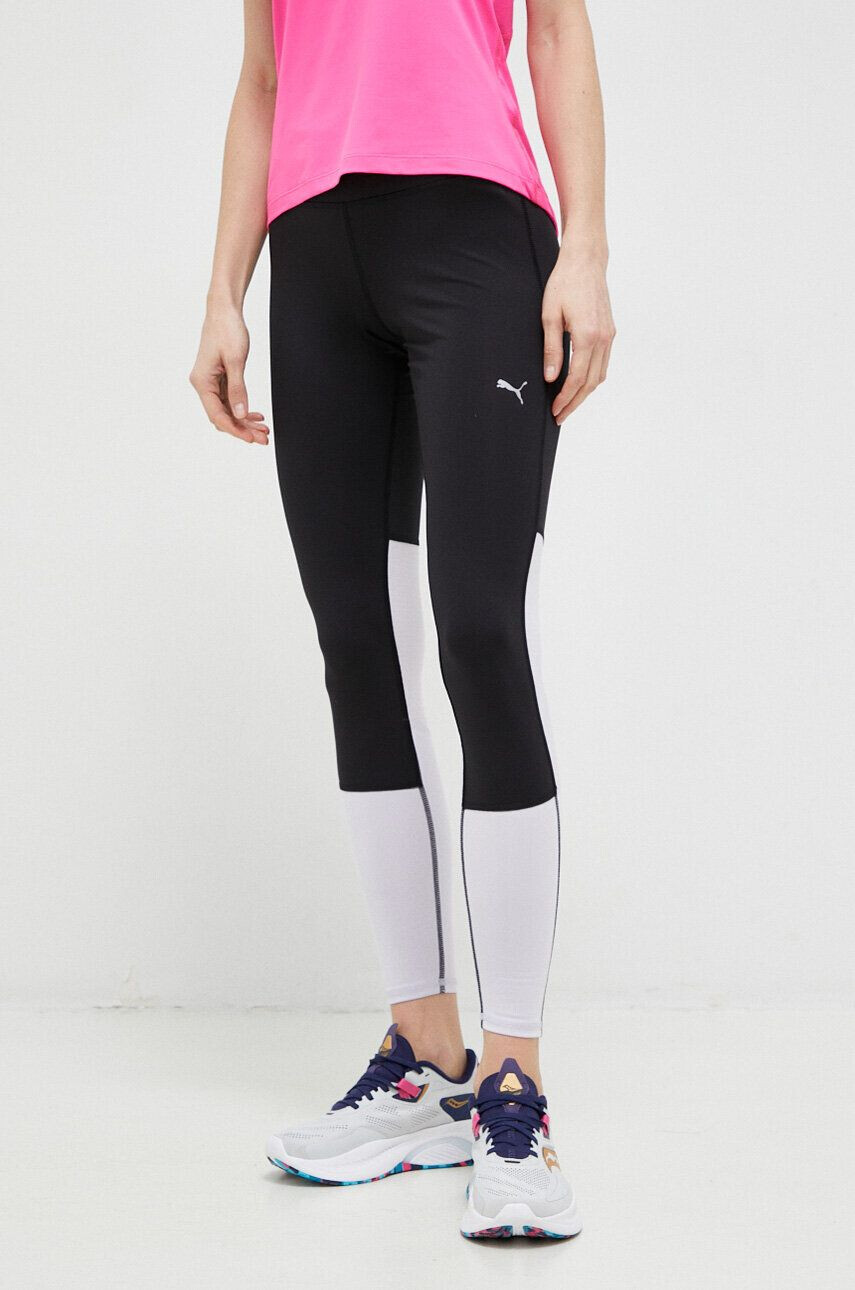 Puma leggins de alergare Favourite culoarea negru neted - Pled.ro