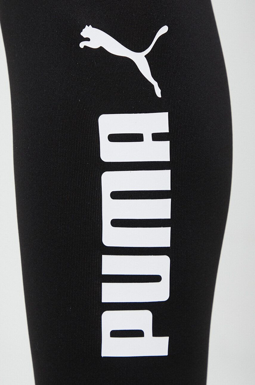 Puma leggins de antrenament Favorite Logo culoarea negru cu imprimeu - Pled.ro