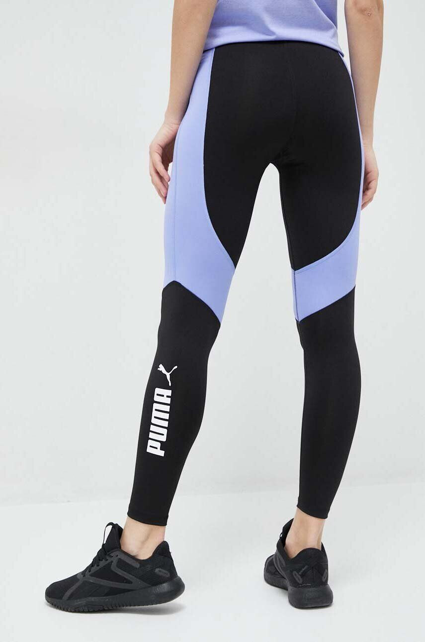 Puma leggins de antrenament Favorite Logo culoarea negru cu imprimeu - Pled.ro