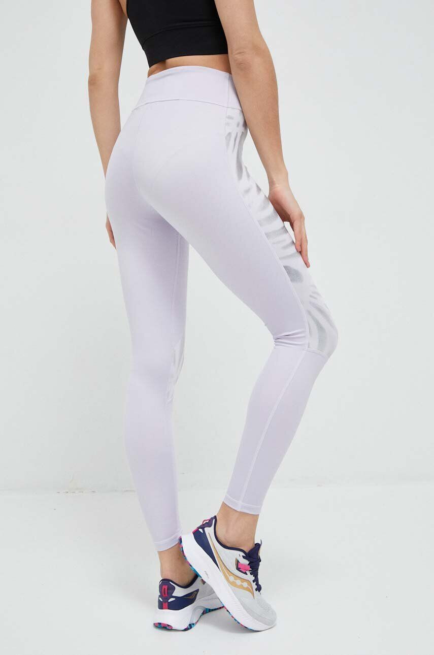 Puma leggins de antrenament Nova Shine culoarea violet cu imprimeu - Pled.ro