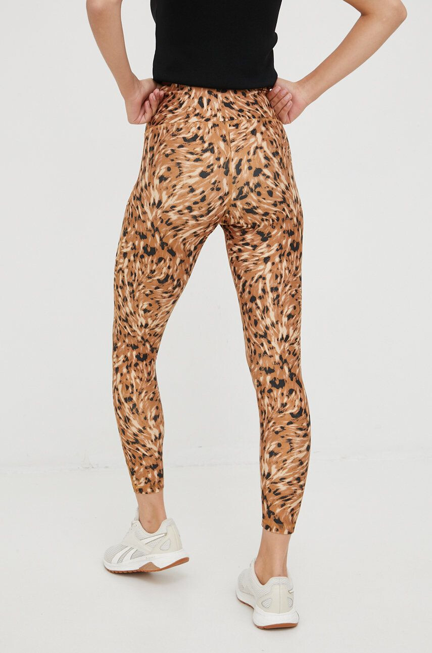 Puma leggins de antrenament Safari Glam femei culoarea maro modelator - Pled.ro