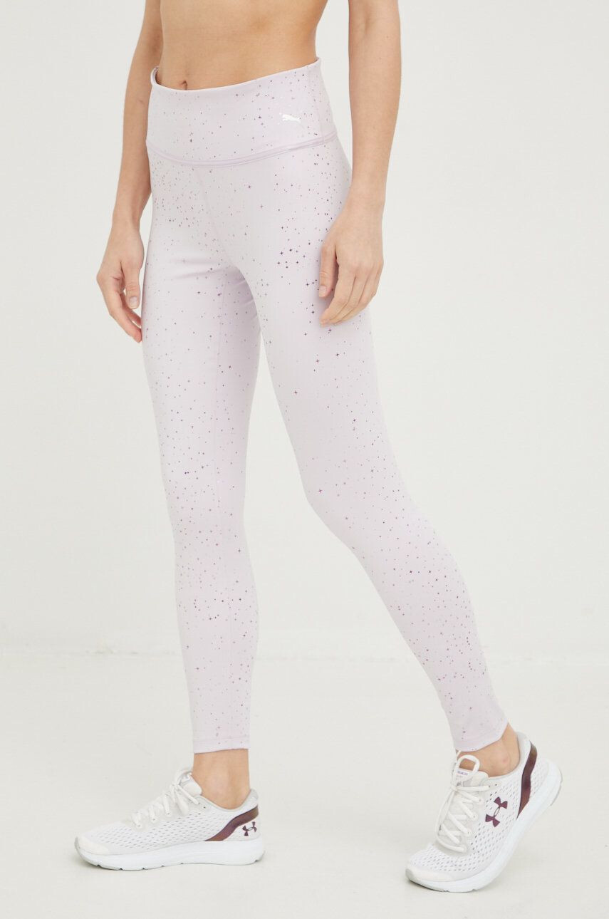 Puma leggins de antrenament Stardust Crystalline femei culoarea violet modelator - Pled.ro