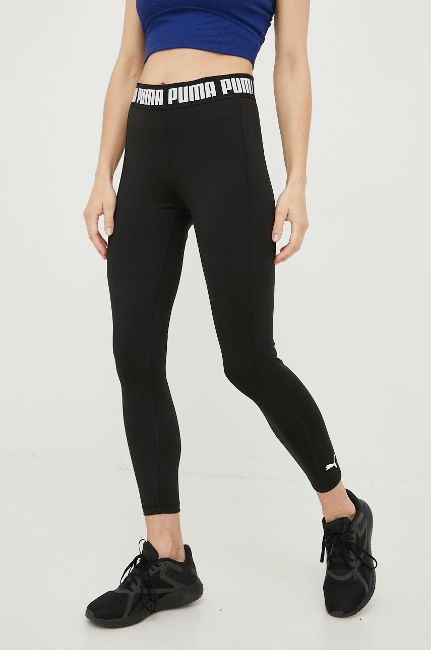 Puma leggins de antrenament Strong femei culoarea negru neted - Pled.ro