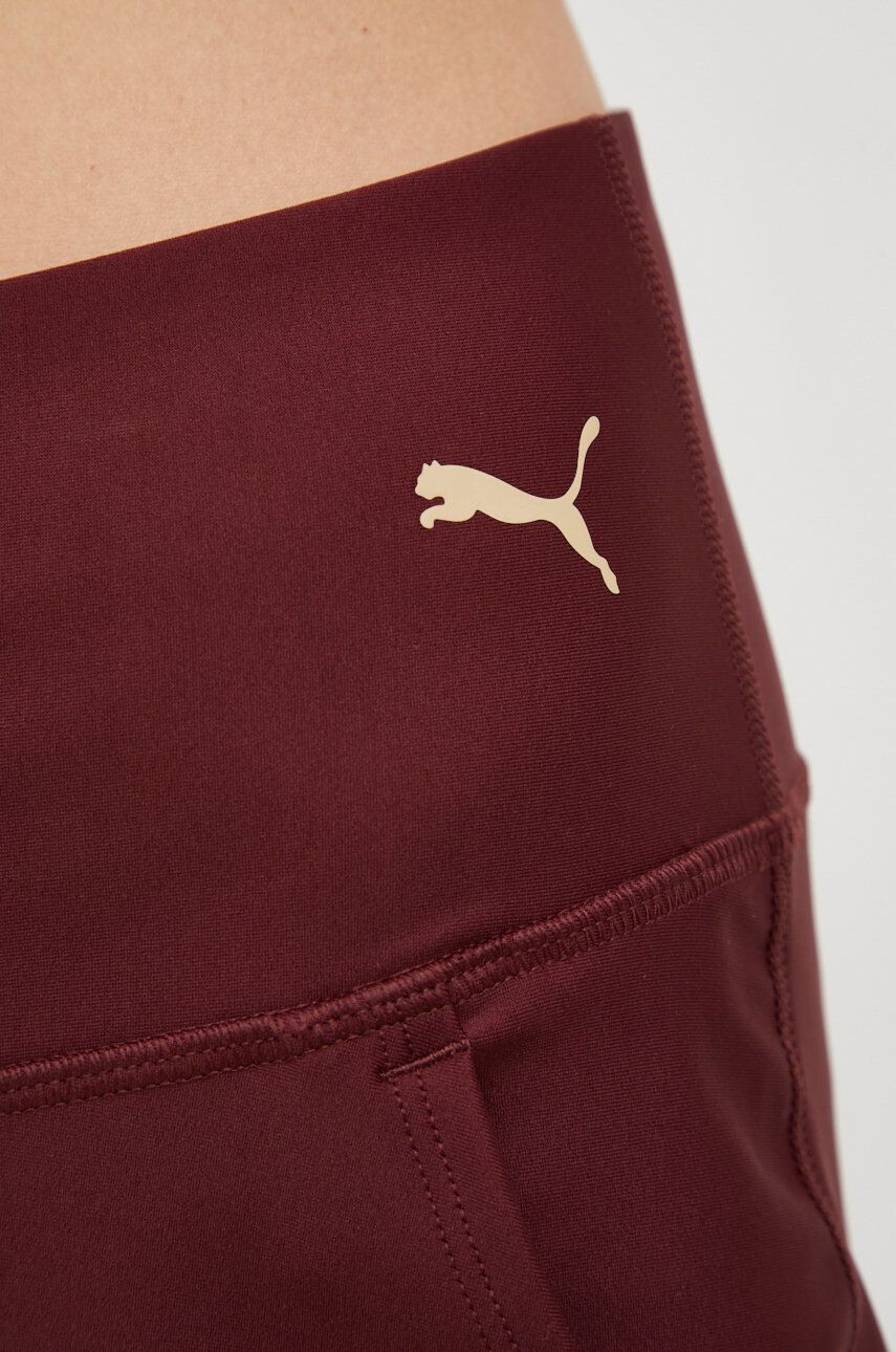 Puma pantaloni de antrenament Fit Eversculpt femei culoarea bordo cu imprimeu - Pled.ro