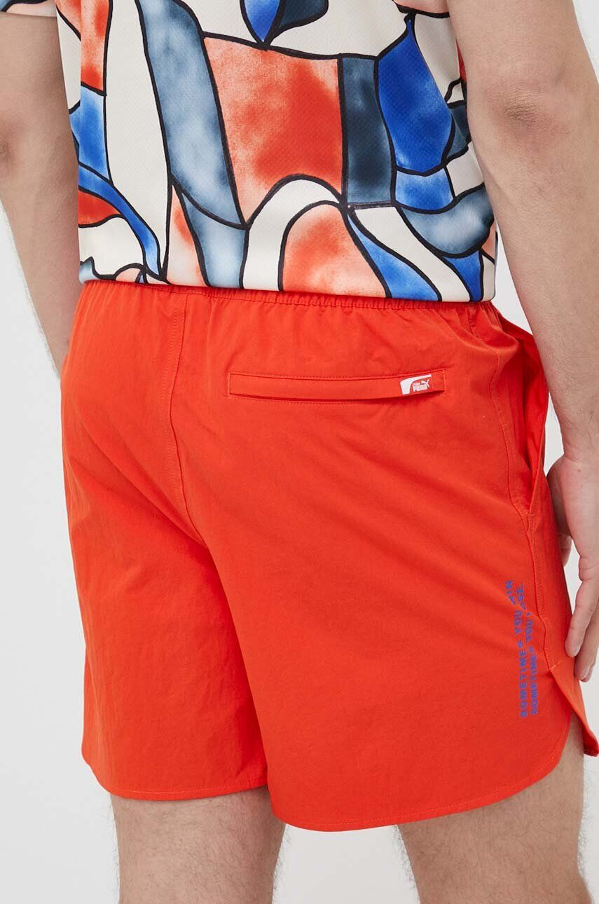 Puma pantaloni scurti barbati culoarea portocaliu - Pled.ro