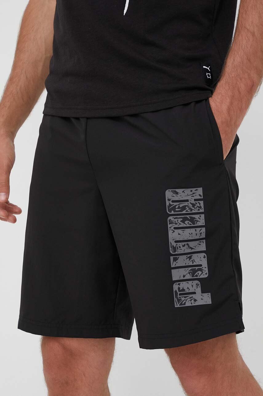 Puma pantaloni scurti barbati culoarea negru - Pled.ro