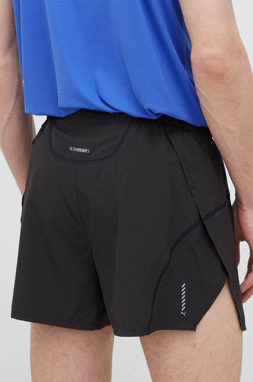 Puma pantaloni scurți de alergare culoarea negru - Pled.ro