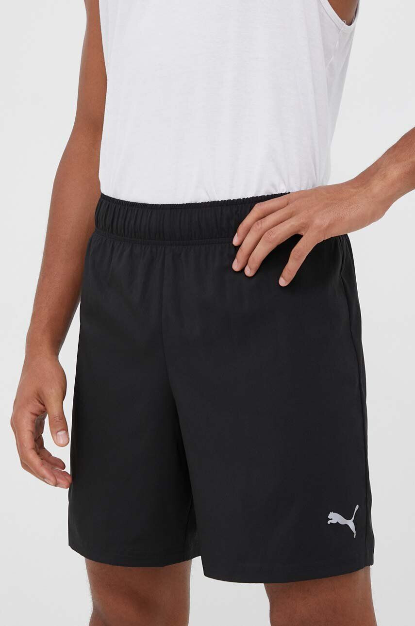 Puma pantaloni scurți de alergare Favourite culoarea negru - Pled.ro