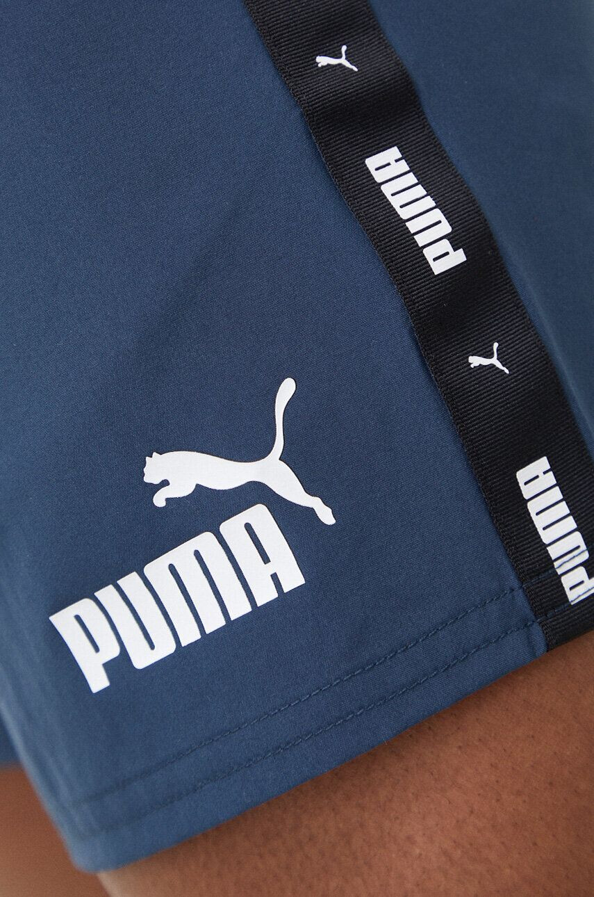 Puma pantaloni scurți de antrenament ESS+ Tape barbati culoarea albastru marin - Pled.ro