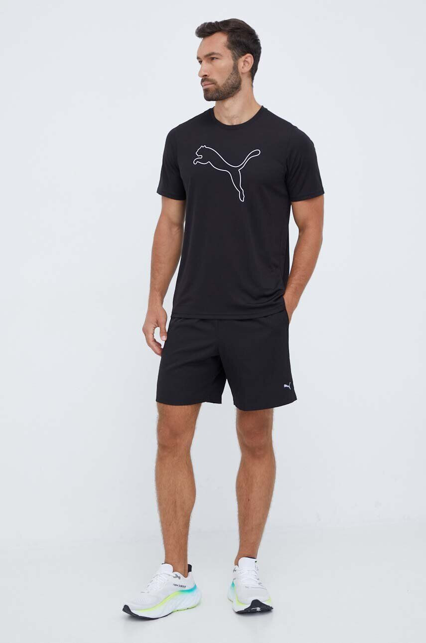 Puma pantaloni scurți de antrenament Performance culoarea negru - Pled.ro