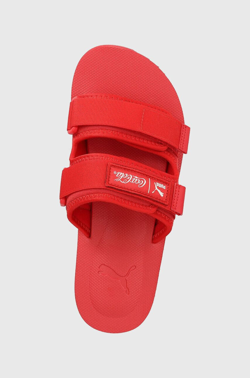 Puma papuci X Coca Cola culoarea rosu - Pled.ro