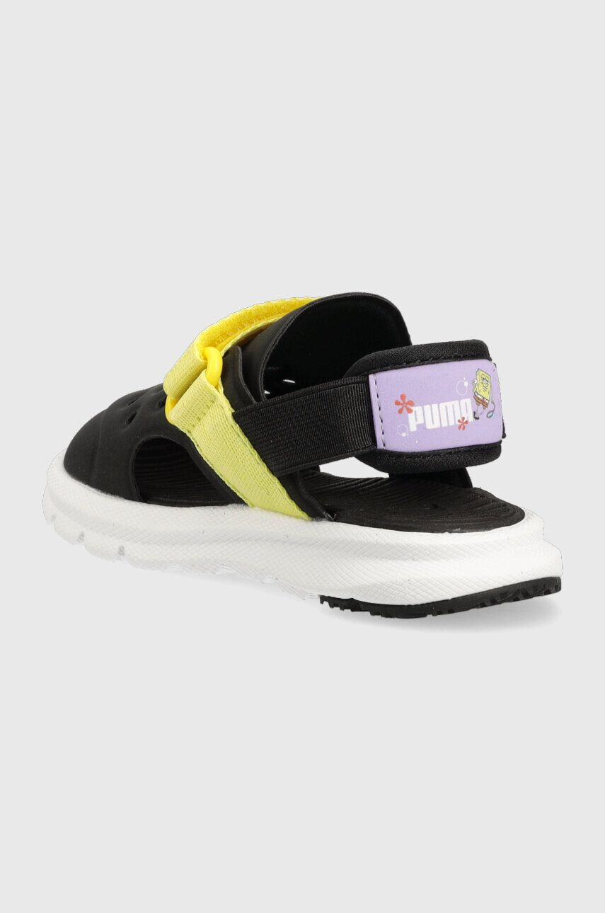 Puma sandale copii Spongebob culoarea negru - Pled.ro