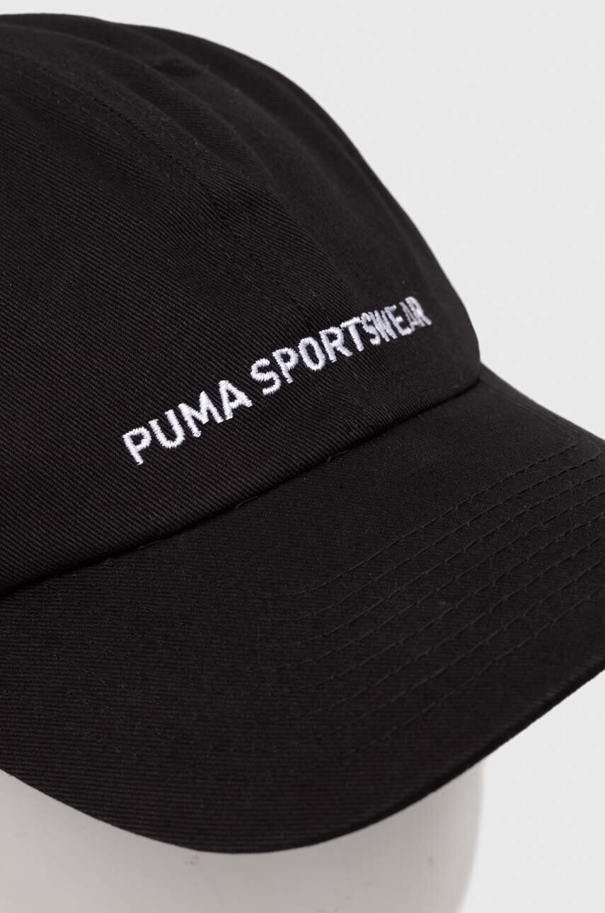 Puma șapcă de baseball din bumbac culoarea negru cu imprimeu - Pled.ro