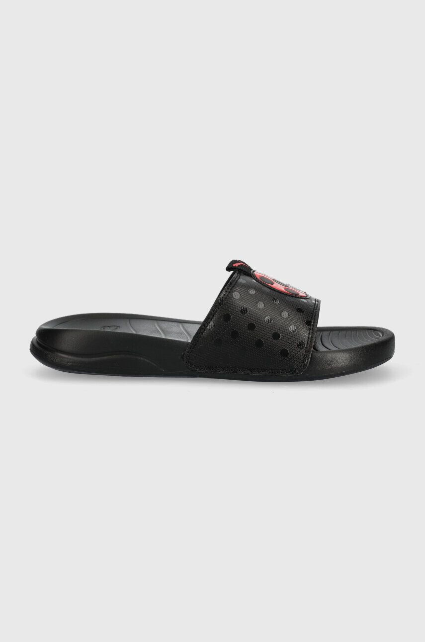 Puma slapi copii Popcat 20 Miraculous Jr culoarea negru - Pled.ro