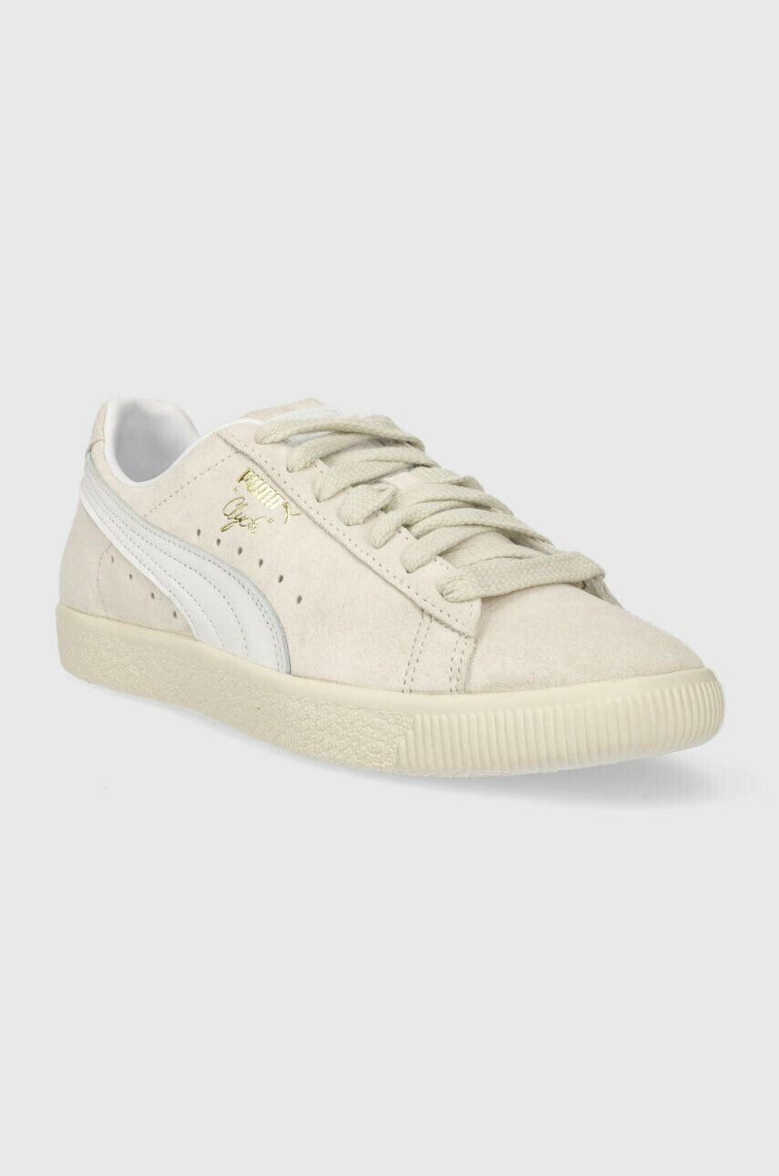 Puma sneakers 391134 Clyde PRM culoarea alb - Pled.ro