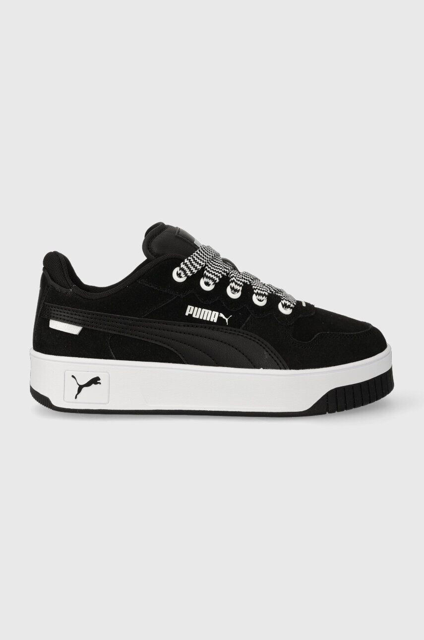 Puma sneakers din piele intoarsă Carina Street Thick Laces culoarea negru - Pled.ro