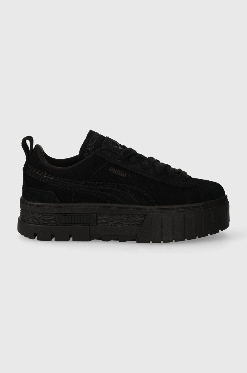 Puma sneakers din piele intoarsă Mayze Reclaim Suede Wns culoarea negru - Pled.ro