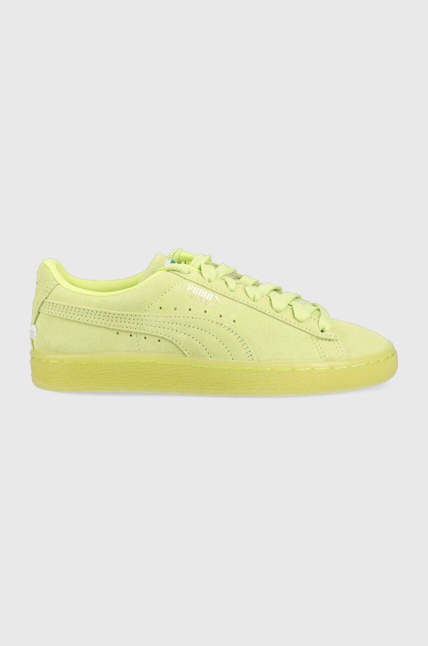 Puma sneakers din piele întoarsă Suede Classic XXI culoarea verde 374915 374915-73 - Pled.ro