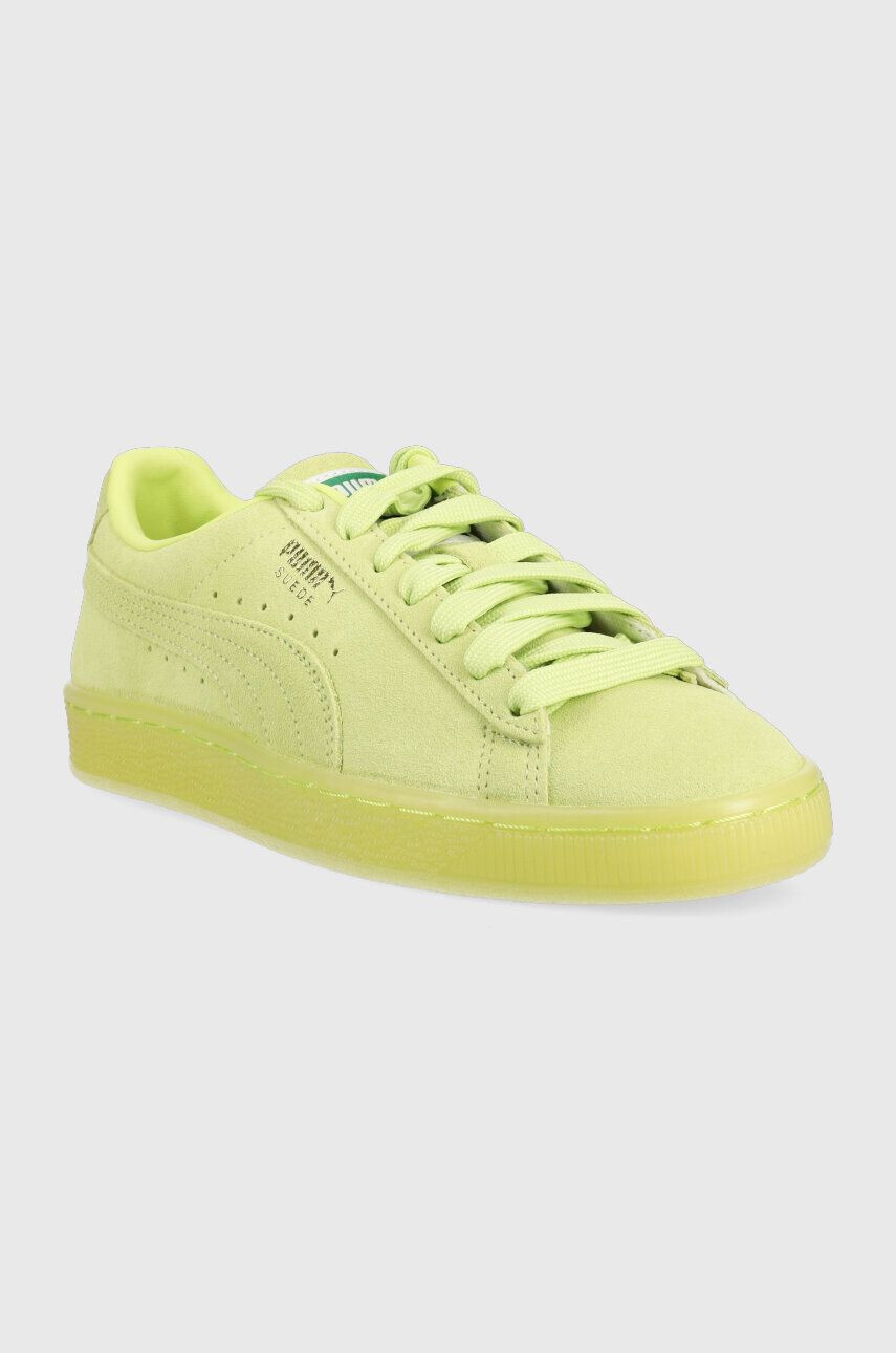 Puma sneakers din piele întoarsă Suede Classic XXI culoarea verde 374915 374915-73 - Pled.ro