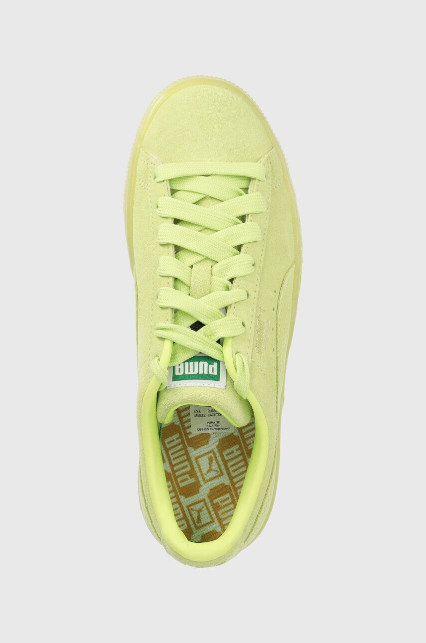 Puma sneakers din piele întoarsă Suede Classic XXI culoarea verde 374915 374915-73 - Pled.ro