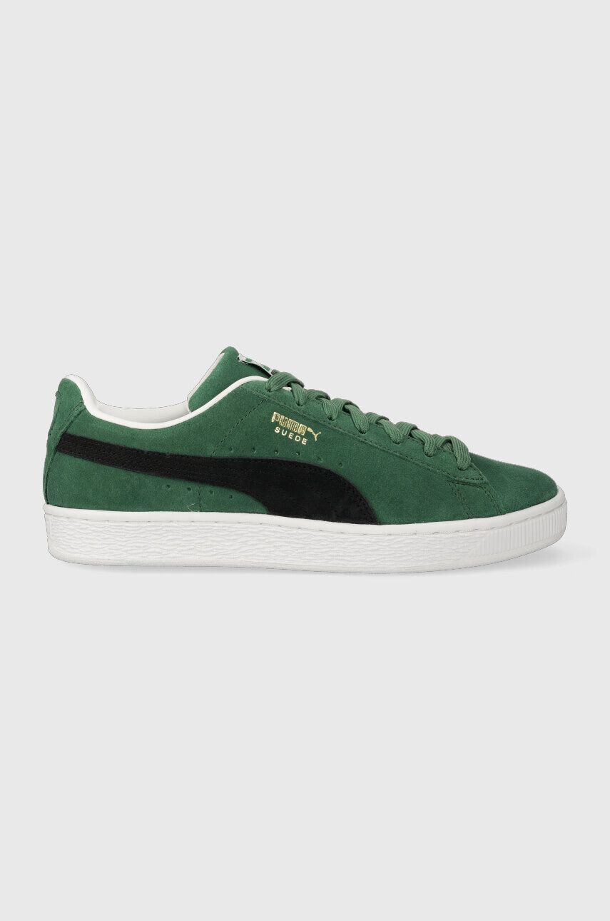 Puma sneakers din piele întoarsă Suede Classic XXI culoarea verde 374915 374915-73 - Pled.ro