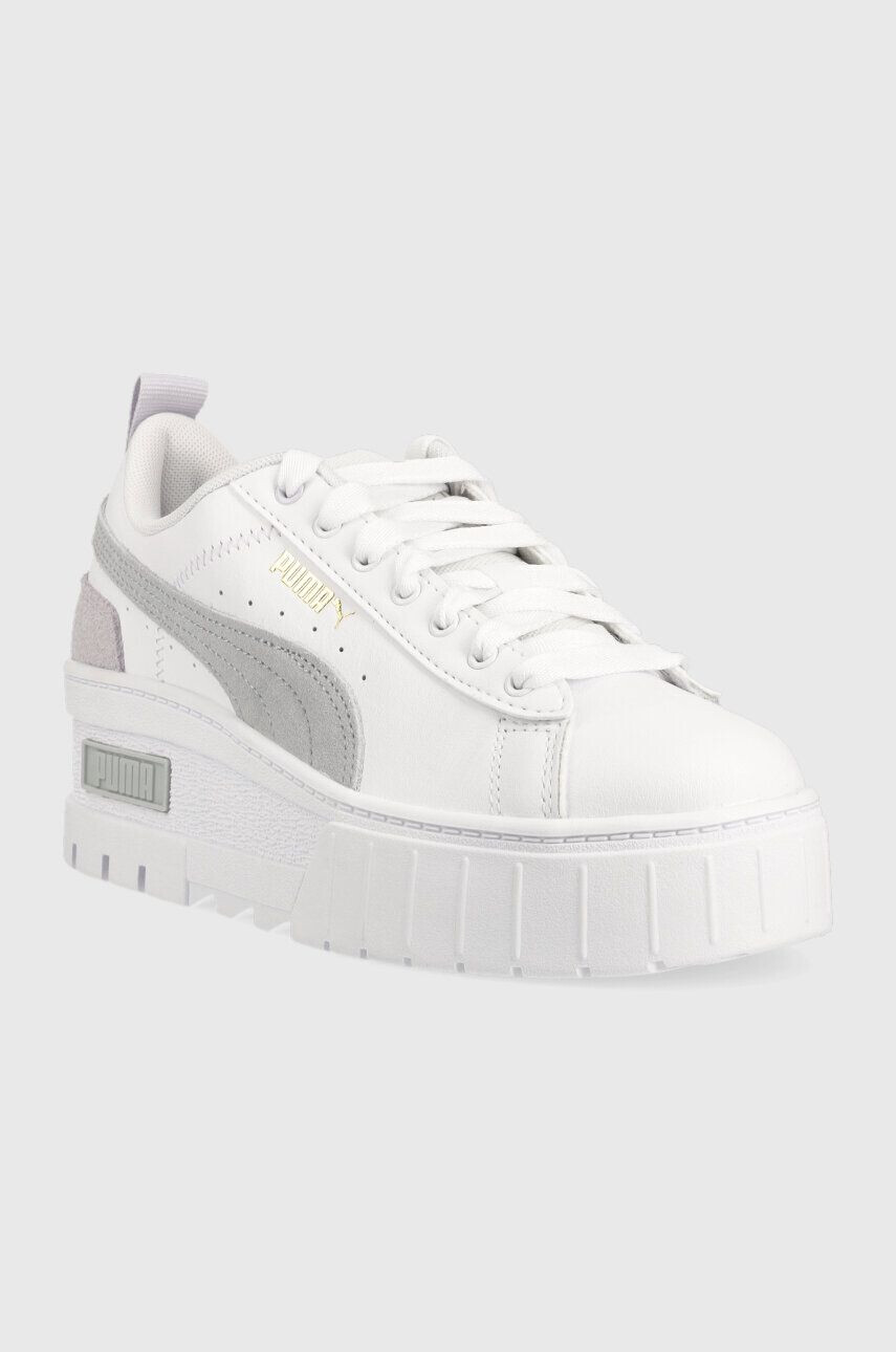 Puma sneakers din piele Mayze Wedge Pastel Wns culoarea alb 388566-04 - Pled.ro