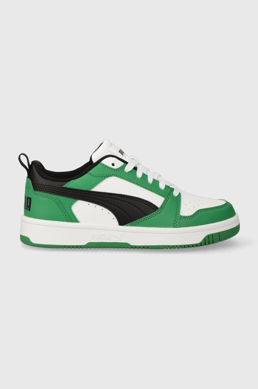 Puma sneakers pentru copii Rebound V6 Lo Jr culoarea verde - Pled.ro