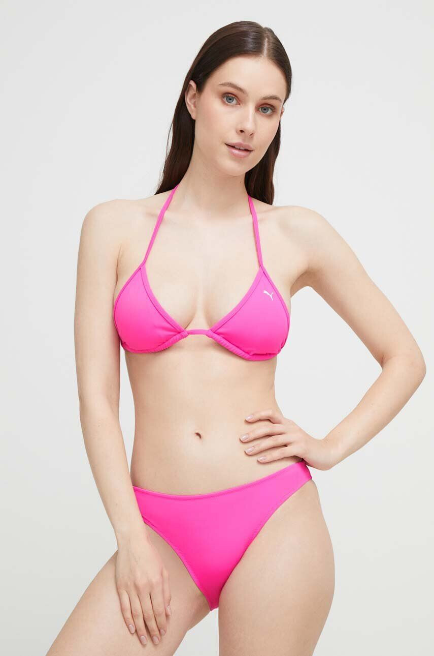 Puma sutien de baie culoarea roz cupa usor rigidizata - Pled.ro