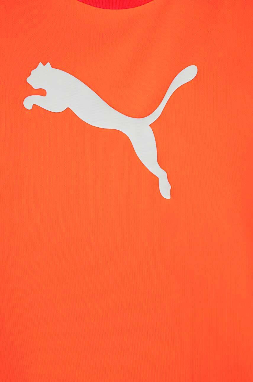 Puma tricou copii ACTIVE SPORTS Poly Cat Tee B culoarea portocaliu cu imprimeu - Pled.ro