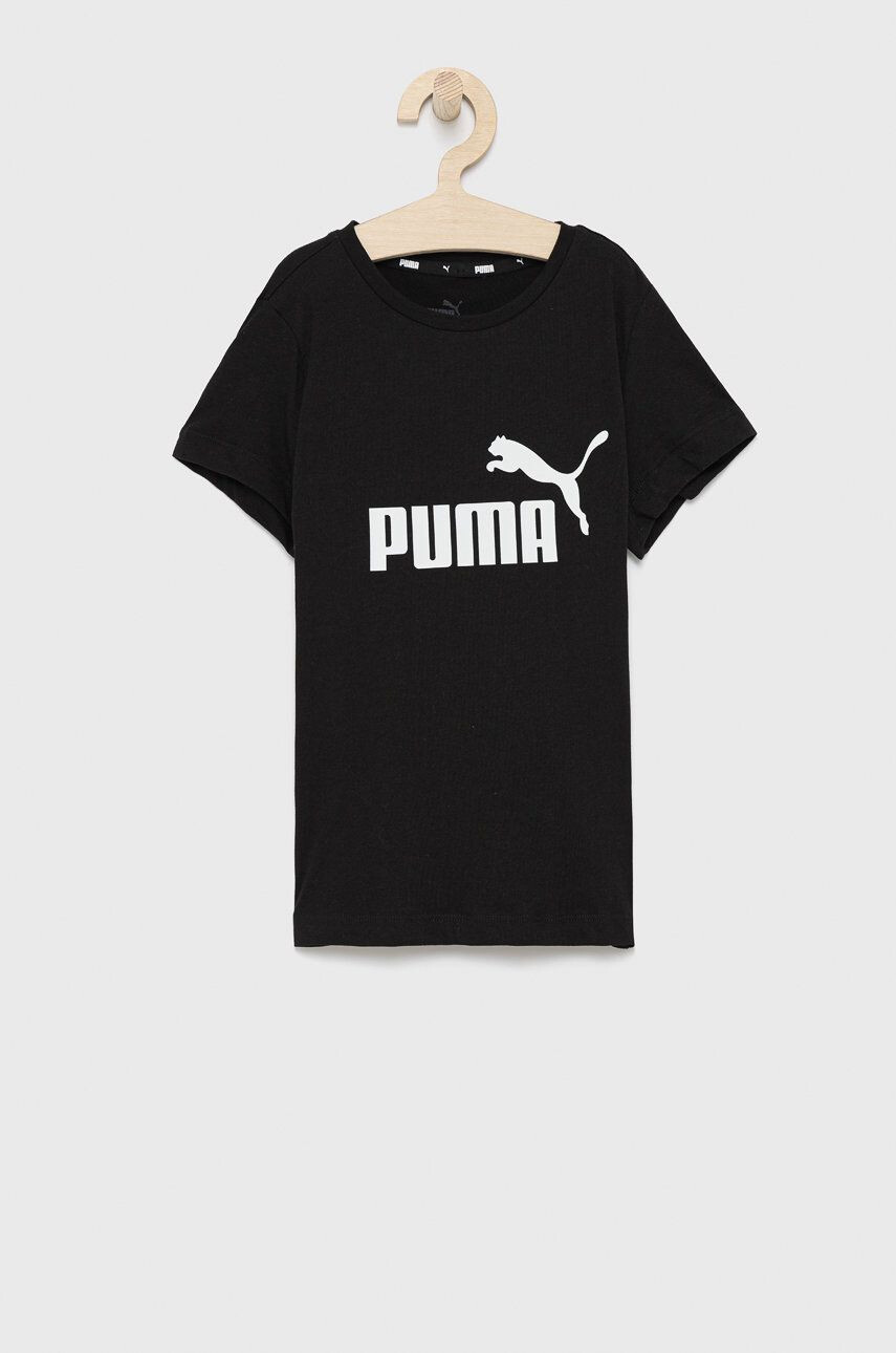 Puma Tricou de bumbac pentru copii 587029 culoarea negru - Pled.ro