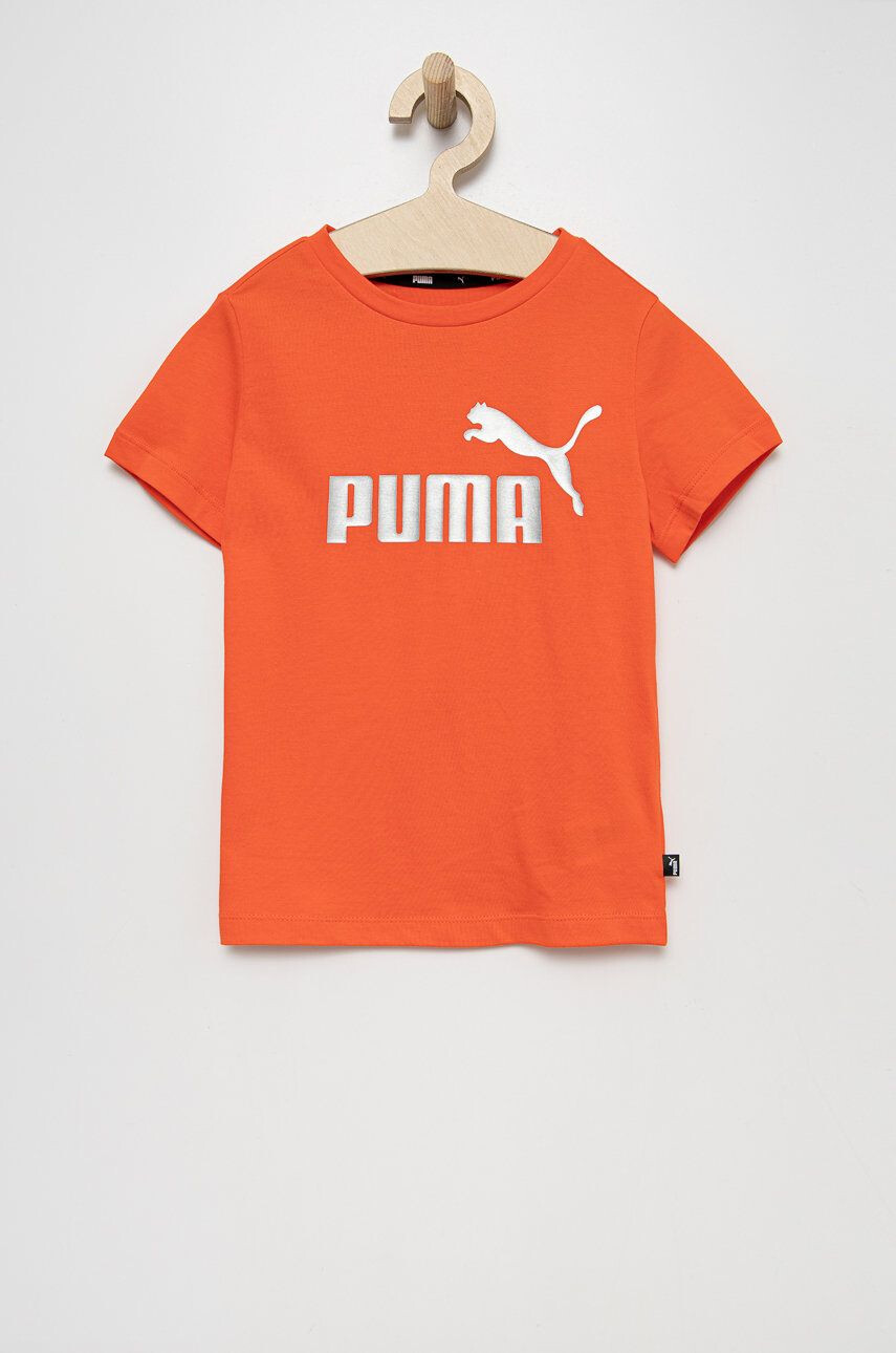 Puma tricou de bumbac pentru copii culoarea albastru marin cu imprimeu - Pled.ro