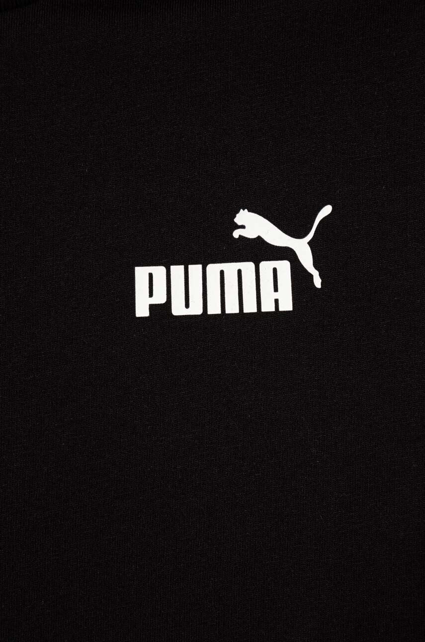 Puma tricou de bumbac pentru copii Ess Tape Tee B culoarea negru cu imprimeu - Pled.ro