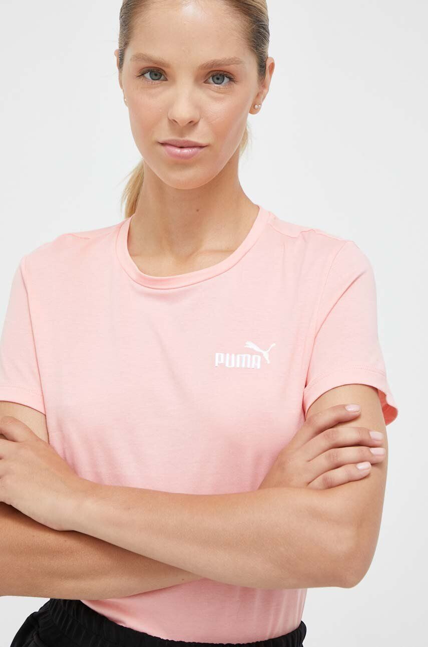 Puma tricou din bumbac culoarea roz - Pled.ro