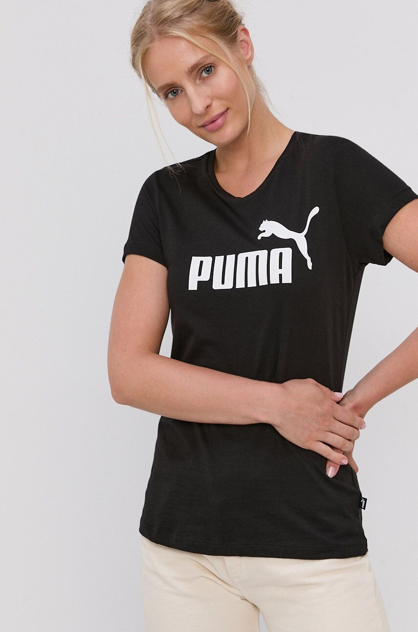 Puma Tricou din bumbac 586774 culoarea negru - Pled.ro