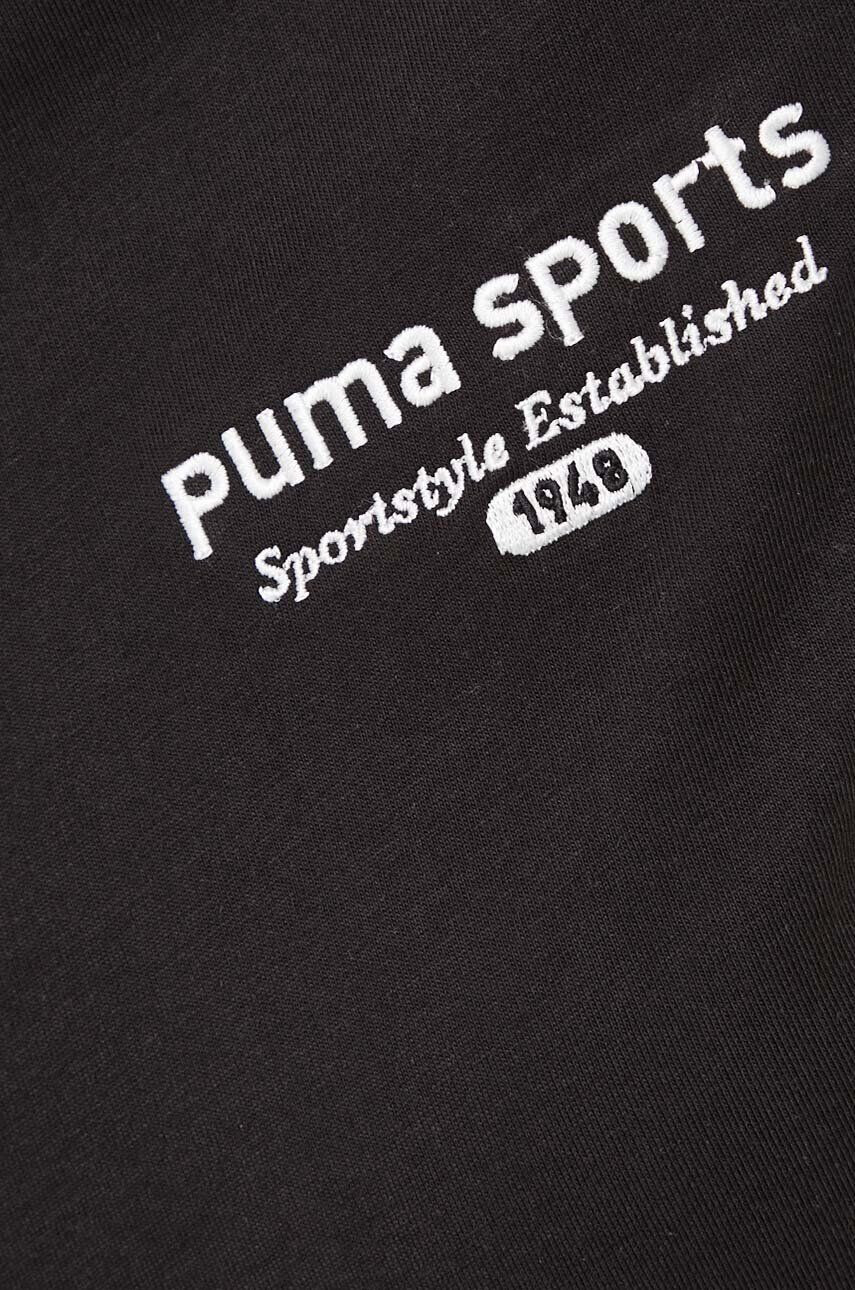 Puma tricou din bumbac culoarea negru - Pled.ro