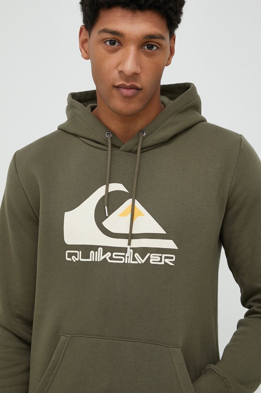 Quiksilver bluza barbati culoarea maro cu imprimeu - Pled.ro