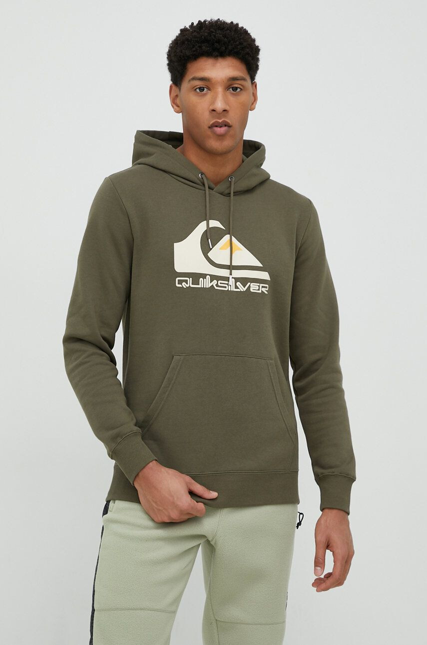 Quiksilver bluza barbati culoarea maro cu imprimeu - Pled.ro