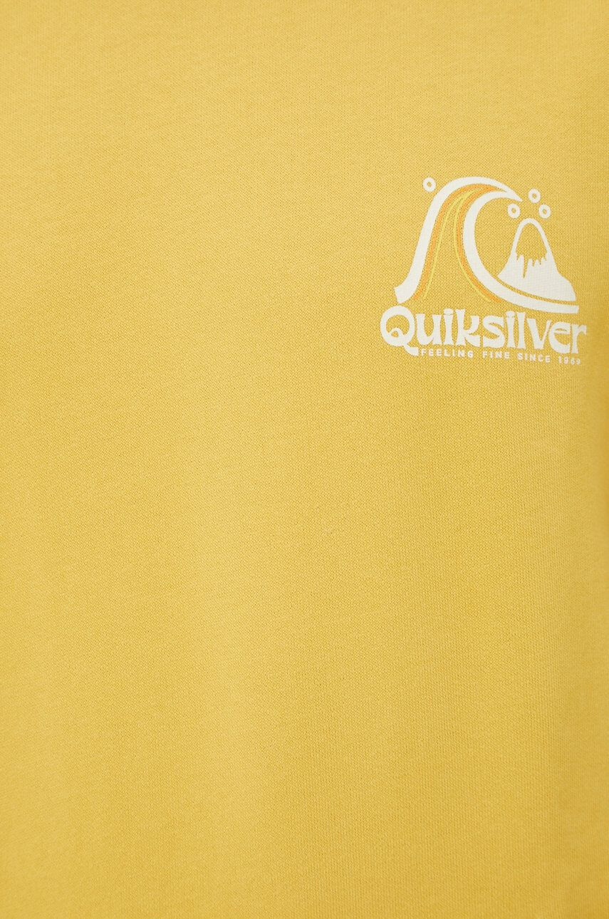 Quiksilver bluza barbati culoarea galben cu imprimeu - Pled.ro