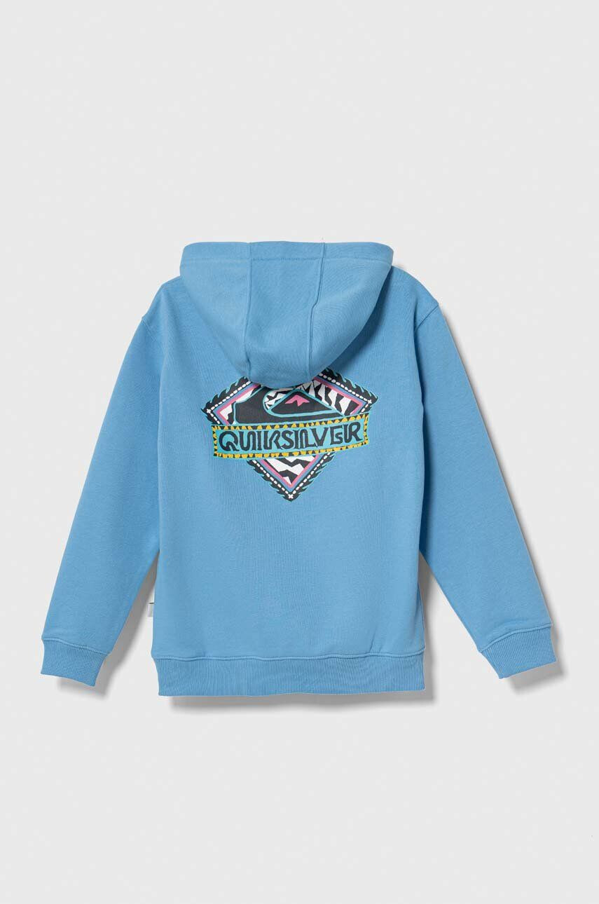 Quiksilver bluza copii GRAPHICHOODIE OTLR cu glugă cu imprimeu - Pled.ro