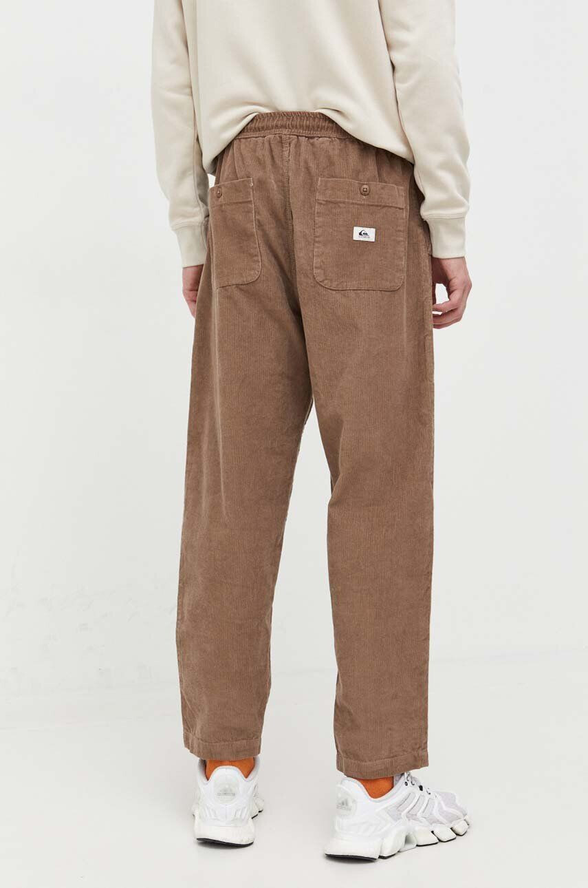 Quiksilver pantaloni de bumbac culoarea maro drept - Pled.ro