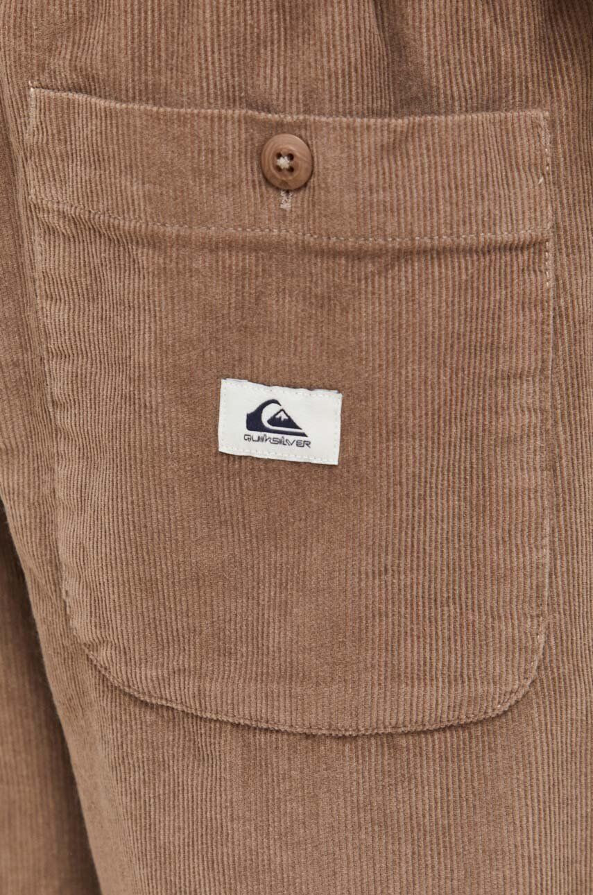 Quiksilver pantaloni de bumbac culoarea maro drept - Pled.ro