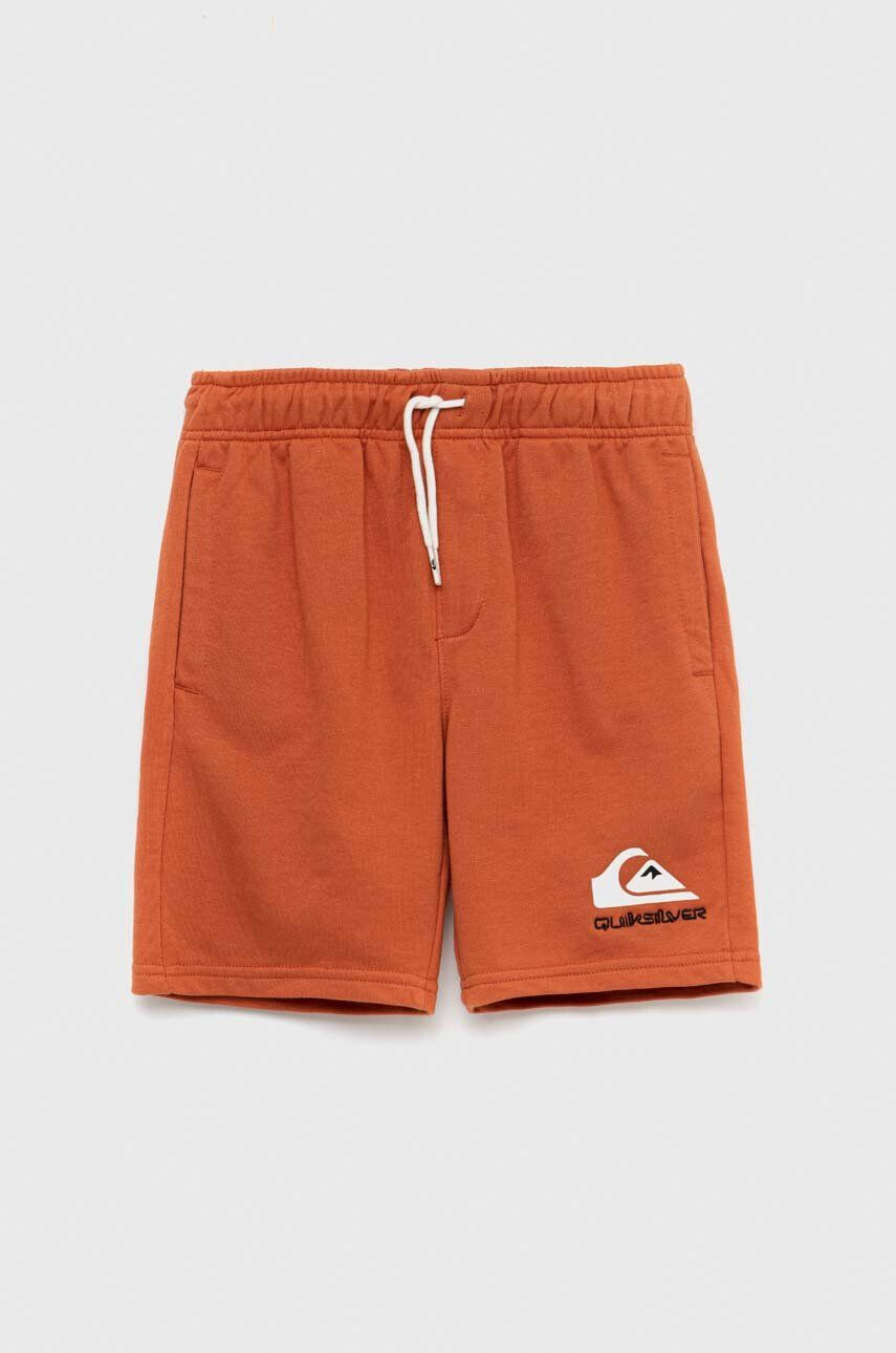 Quiksilver pantaloni scurti copii culoarea galben talie reglabila - Pled.ro