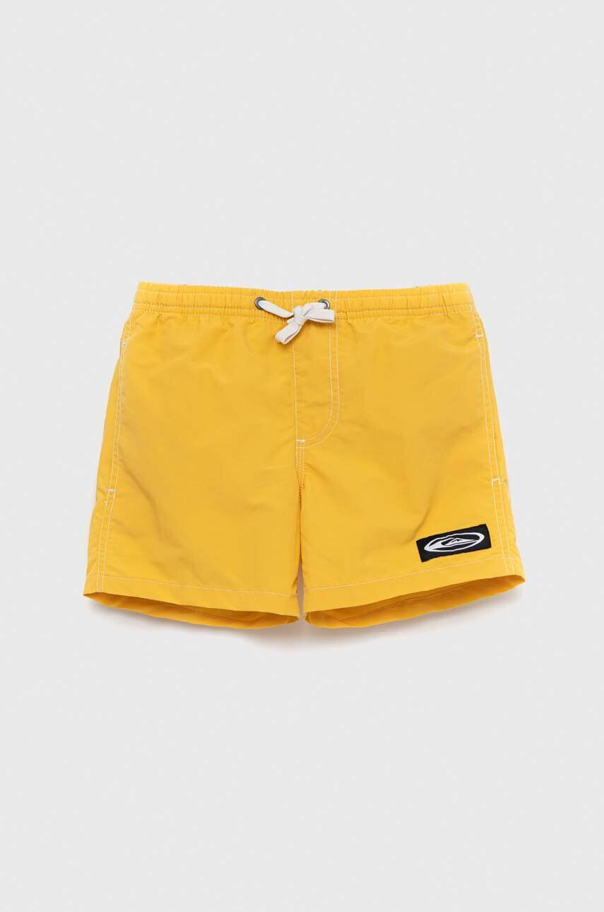 Quiksilver pantaloni scurti de baie copii culoarea galben - Pled.ro