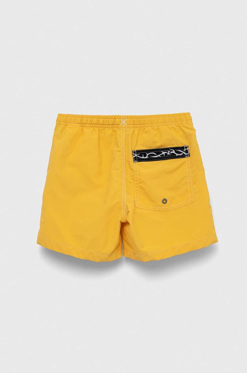 Quiksilver pantaloni scurti de baie copii culoarea galben - Pled.ro