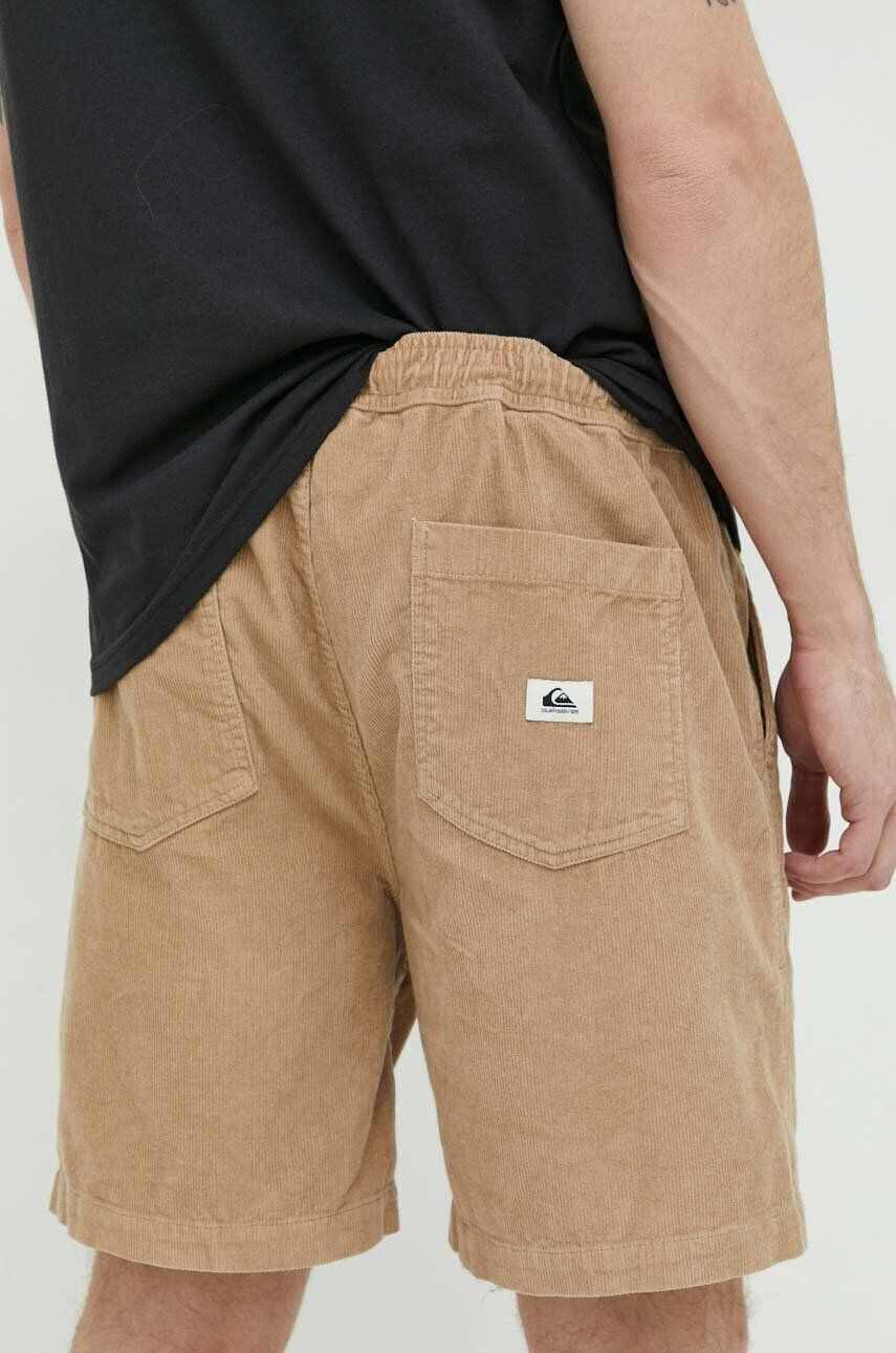 Quiksilver pantaloni scurti din velur culoarea maro - Pled.ro